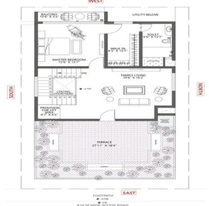 Chandak Insignia 3 BHK floor plan