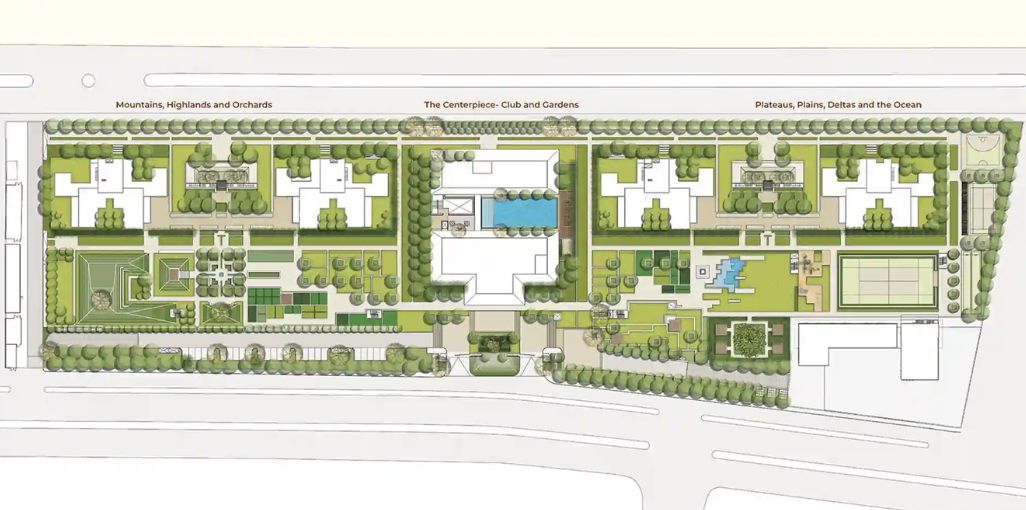 Master plan of Lotus Odyssey apartments Bandra Bandstand