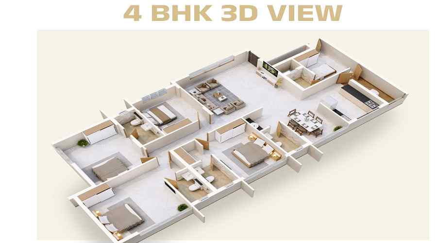 Raymond Kalanagar Bandra 4 BHK Floor Plan